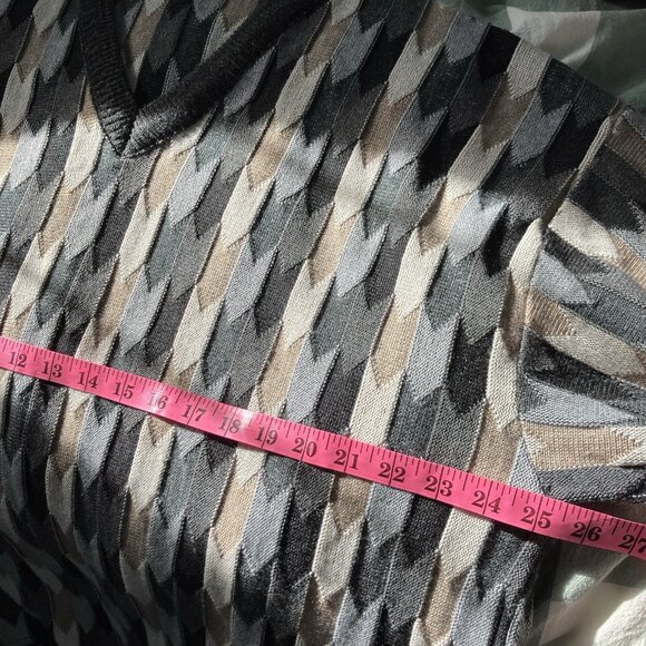 Vintage Cooper Sweater Mens XXL Chevron Geometric Biggie Rap Knit Made in Canada - Picture 8 of 9